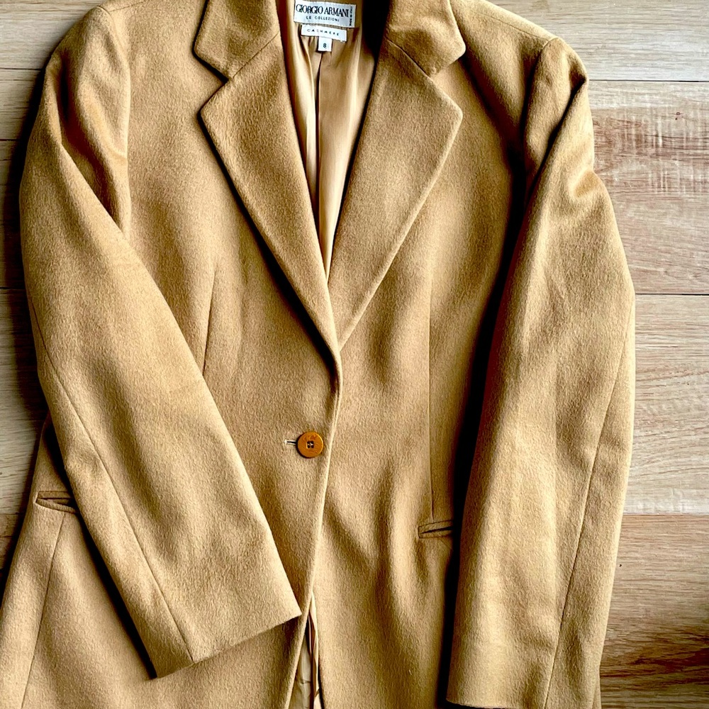 Giorgio Armani Cashmere Camel Blazer